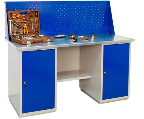 Верстак двухтумбовый WD-1+WD-1 с экраном купить в Беларуси | ТутПластМет