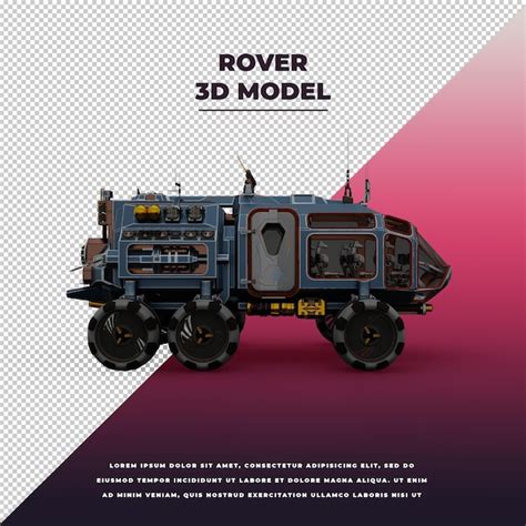 Premium Psd Futuristic Mars Rover D Isolated