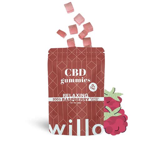 Willo Relaxing Raspberry Gummies Mg Cbd West Coast Releaf