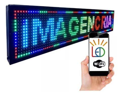 Painel Led Letreiro Digital X Interno Rgb Wi Fi Parcelamento Sem