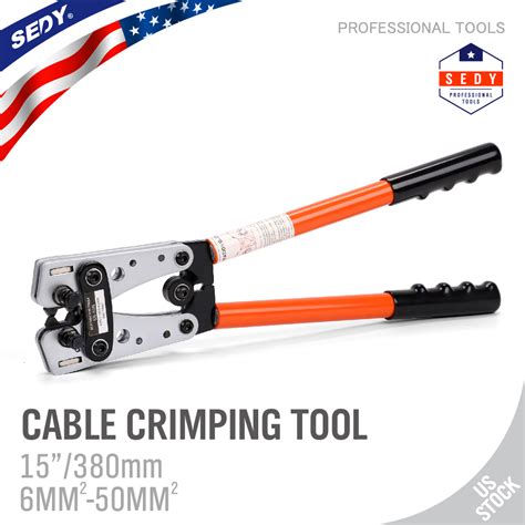 Large Wire Terminal Crimping Tool 6-50mm² Cable Lug Crimper Cu/Al Terminal Plier | eBay