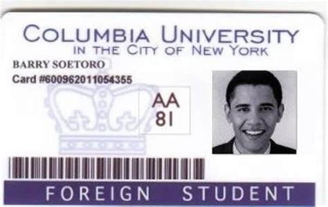 Doug Ross Journal Too Good To Check Barry Soetoro S Columbia University Id Card