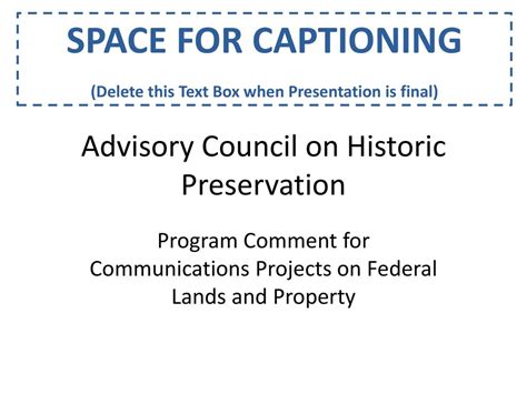 Advisory Council On Historic Preservation Ppt Download