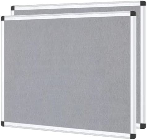 Viz Pro Grey Felt Pin Board 900X600mm Amazon Co Uk Stationery