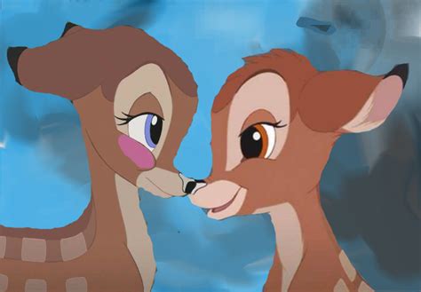 Bambi and Faline touch noses - Bambi and Faline Fan Art (37465551) - Fanpop