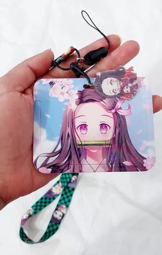 Porta Gafete Kimetsu Noyaiba Demon Slayer Lanyard Credencial Env O Gratis