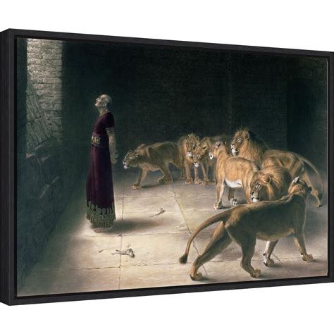 Daniel In The Lions Den By Briton Riviere Canvas Wall Art Print