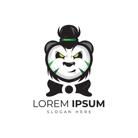 Premium Vector | Awesome kung fu panda logo design