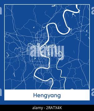 City Map Hengyang China Asia vector illustration Stock Vector Image ...