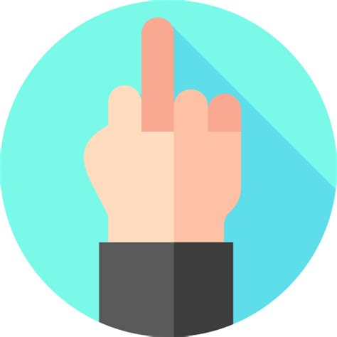 Middle Finger Flat Circular Flat Icon