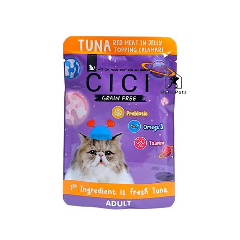 CICI Poch Grain Free Tuna Red Meat In Jelly Topping Calamari Adult Cat