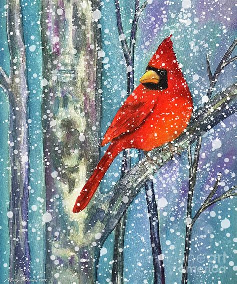 Colorful Cardinal Birds V2 Painting by Marty's Royal Art - Pixels