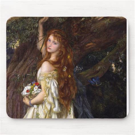 Tragic Ophelia By Arthur Hughes Pre Raphaelite Art Mouse Pad Zazzle