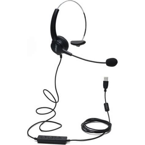 Hands Free Call Center Noise Cancelling Corded Monaural Usb Headset With Plug 1 Unit Kroger