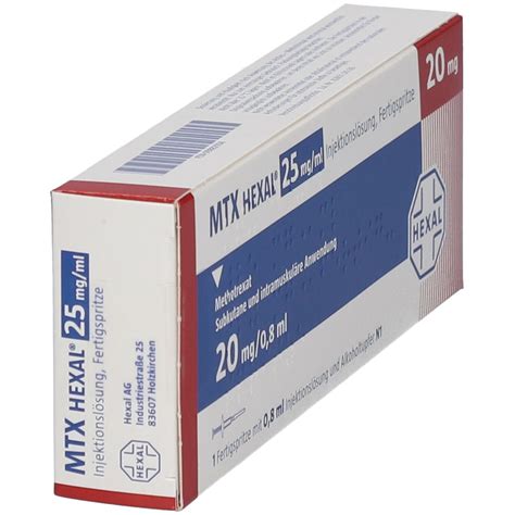 MTX HEXAL 25 Mg Ml 20 Mg 1 St Mit Dem E Rezept Kaufen Shop Apotheke