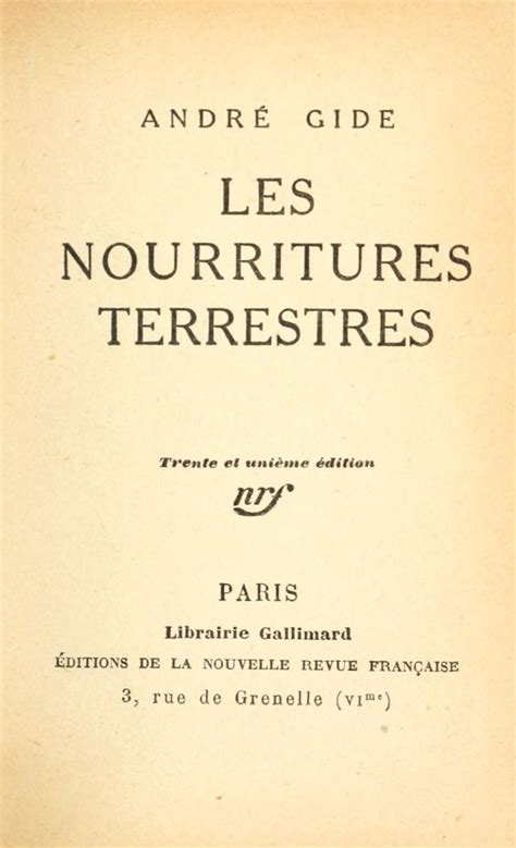 Les nourritures terrestres Gide André 1869 1951 Free Download