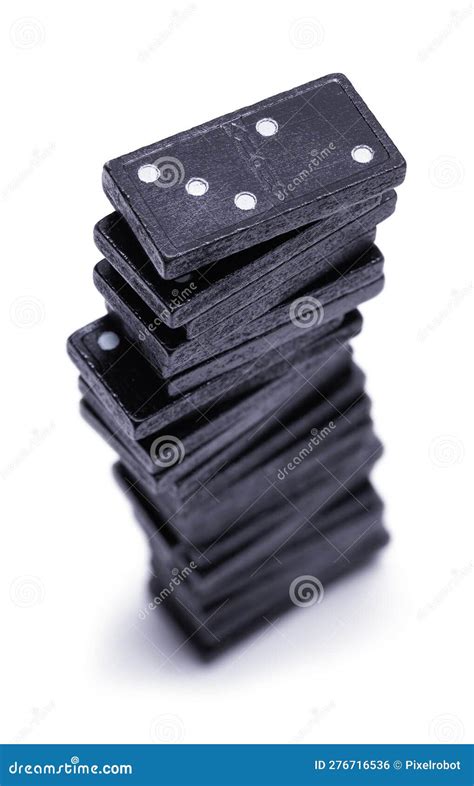 Domino Stack Stock Photo Image Of Sport Play Rectangle 276716536