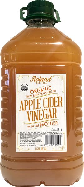 Organic Apple Cider Vinegar With The Mother Our Roland Foods