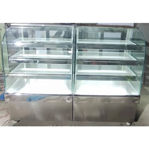 Stainless Steel Bend Type Sweet Display Counter For Bakery At Rs