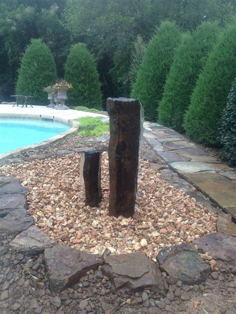 Basalt stone fountain | Stone fountains, Basalt stone, Hardscape