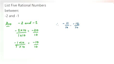 List Five Rational Numbers Between 2 And 1rational Numbers Class 8 Axiom 1729 Ncert