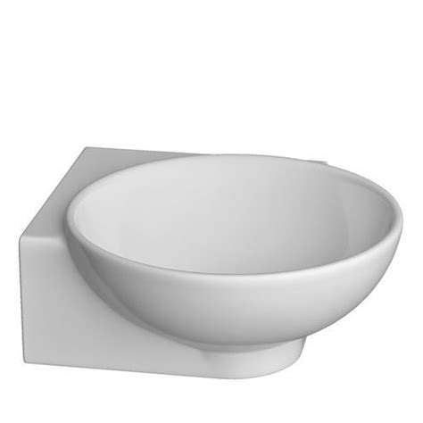 Wall Hung Round Shape Corner Wash Basin Modeled In 3ds Max 3d Model