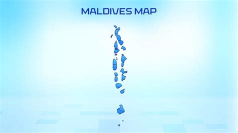 Premium Vector Blue Detailed Map Of Maldives With States