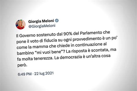 Sui Voti Di Fiducia Meloni Sta Facendo Come Draghi Pagella Politica