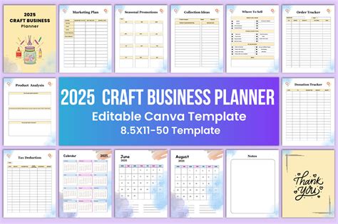 Craft Business Planner Canva Graphic By Munjixpro Creative Fabrica