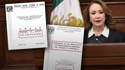 Confiesa asesora de Yasmín Esquivel haber compartido tesis con otro alumno