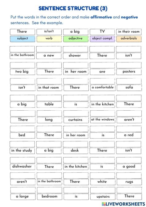 Free Sentence Structure Worksheets StoryboardThat Worksheets Library