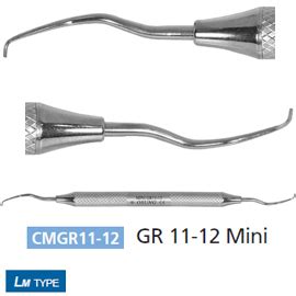 Osung GR 11 12 Mini Gracey Dental Curette With A Stainless Steel Handle