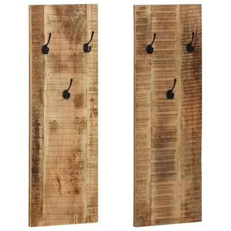 Tmishion Porte Manteau Mural Pcs Bois De Manguier Massif X X Cm