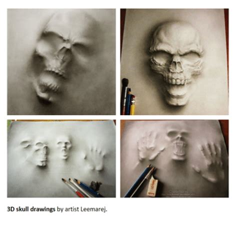 3d Skull Drawing At Explore Collection Of 3d Skull