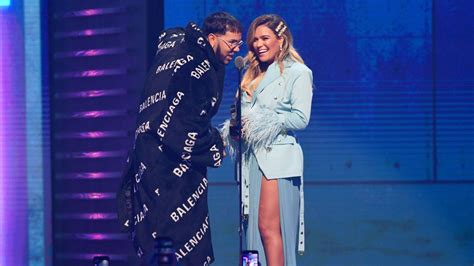 Anuel AA and Karol Almost United at Event - los40.us