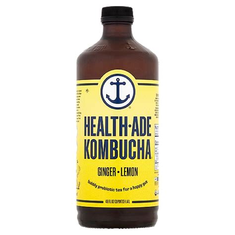 Health Ade Kombucha Ginger Lemon Probiotic Tea 48 Fl Oz