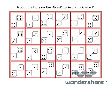 Count the Dots on the DIce Four in a Row Game E | Made By Teachers