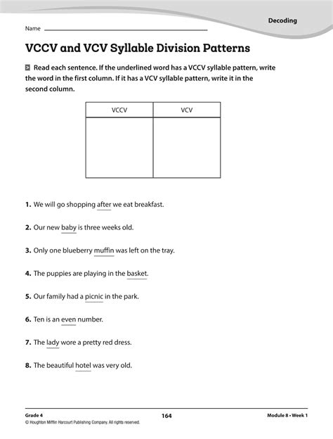 Vccv Syllables Worksheet Live Worksheets Off