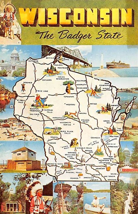 badger state state map wisconsin wi topics animals