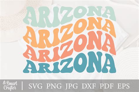 Arizona Svg Wavy Design Graphic By Smart Crafter · Creative Fabrica