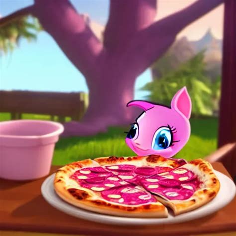 Pinky Pie Eating Pizza Unreal Engine Stable Diffusion OpenArt