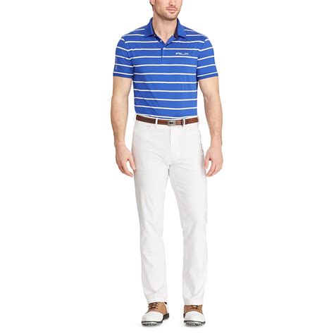 Rlx Ralph Lauren Custom Slim Tech Piqu Polo Royal Blue White Just