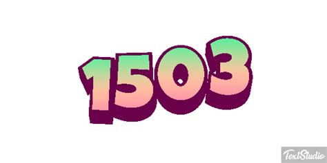 1503 Number Animated GIF Logo Designs