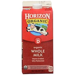 Horizon Organic Whole Milk Ultra Pasteurized Half Gallon 64 Oz