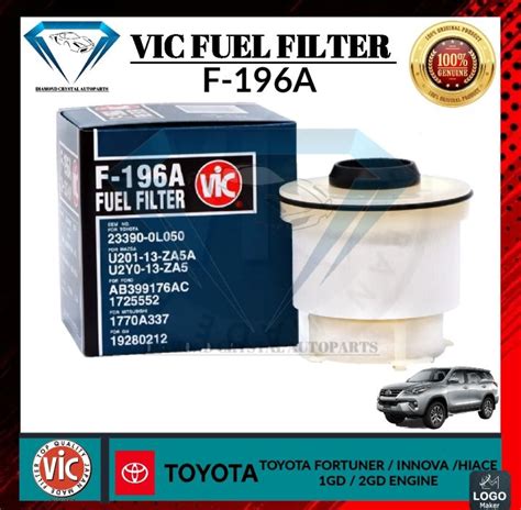 Vic Fuel Filter F A Element Type Toyota Fortuner Innova Hilux