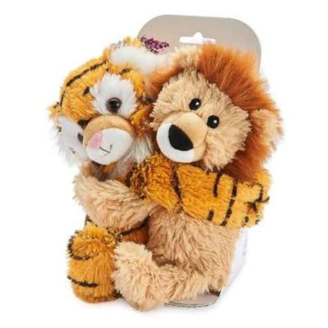 Cozy Plush Warm Hugs Tiger And Lion Microwaveable Soft Toy