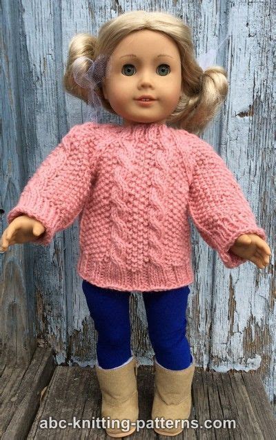 Abc Knitting Patterns American Girl Doll Aran Sweater American Girl