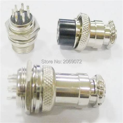 Free Shipping 10 Set Gx16 8 Pin Aviation Plug 16mm Male Female Socket Panel Power Chassis Metal