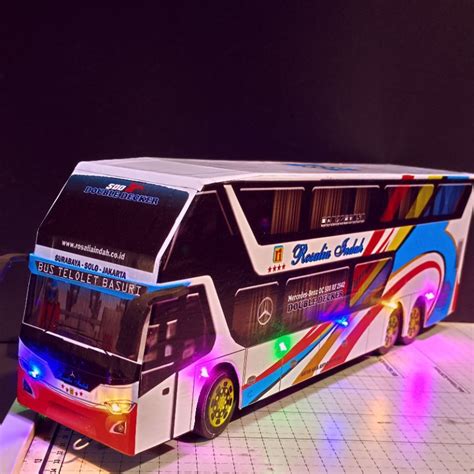 Jual Mainan Bus Telolet Basuri Remot Control Bisa Cas Panjang 46 Cm