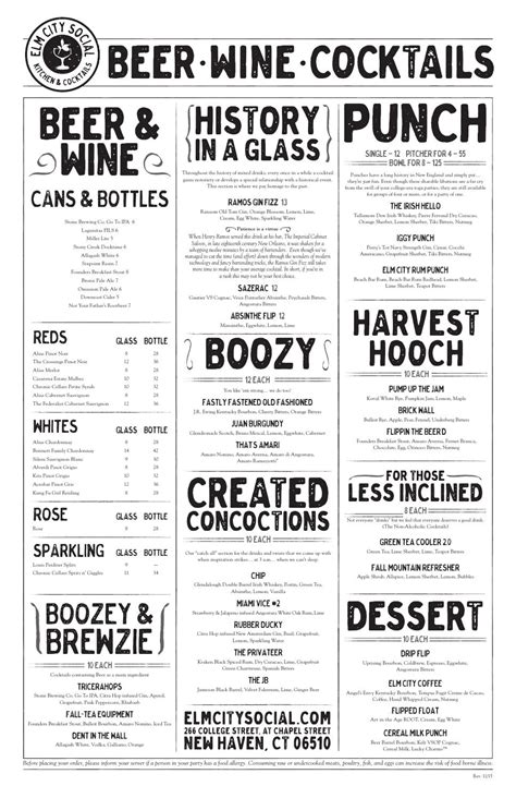 Elmcity menu cocktails winter by Elm City Social - Issuu